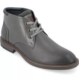 Vance Co Men Vaughn Chukka Ankle Boots Size US 9M Grey Faux Leather